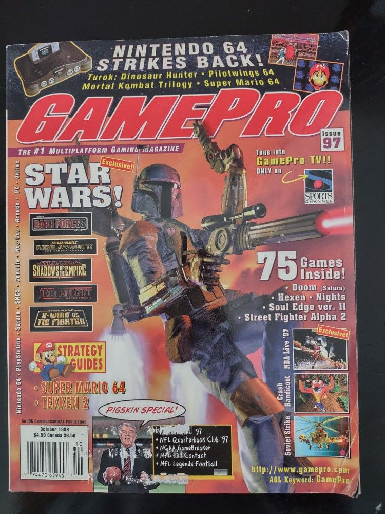 Gamepro Video Game Magazine Issue 97 October 1996 Star Wars Super Mario 64