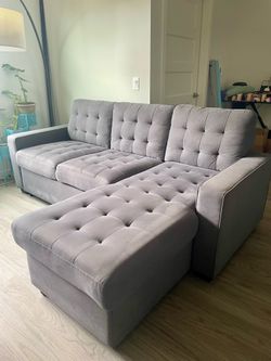 Couch- Serta Braxton sectional sleeper with chaise