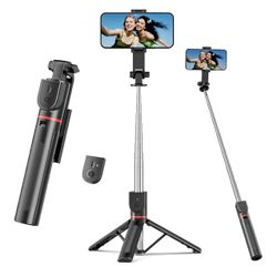 Selfie Stick for iPhone [NEW], 360°Rotating Tripod for Phone with Detachable Remote, Portable Phone Tripod Stand for Video Recording, Compact & Lightw