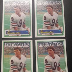 5 Jim McMahon Rookie Football Cards Nfl