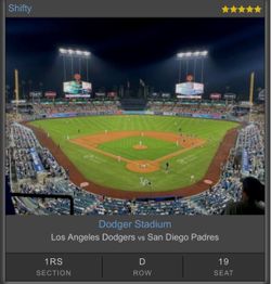 4 Dodgers tickets with parking $800