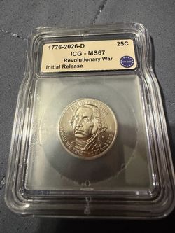 1(contact info removed)-D Revolutionary War Quarter ICG MS67