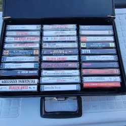 Bundle Collection Of 80s/90s Cassettes With 30 Space Briefcase 
