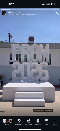 PROM 2026 letters stacked