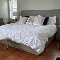 King Size Bed Frame - Grey