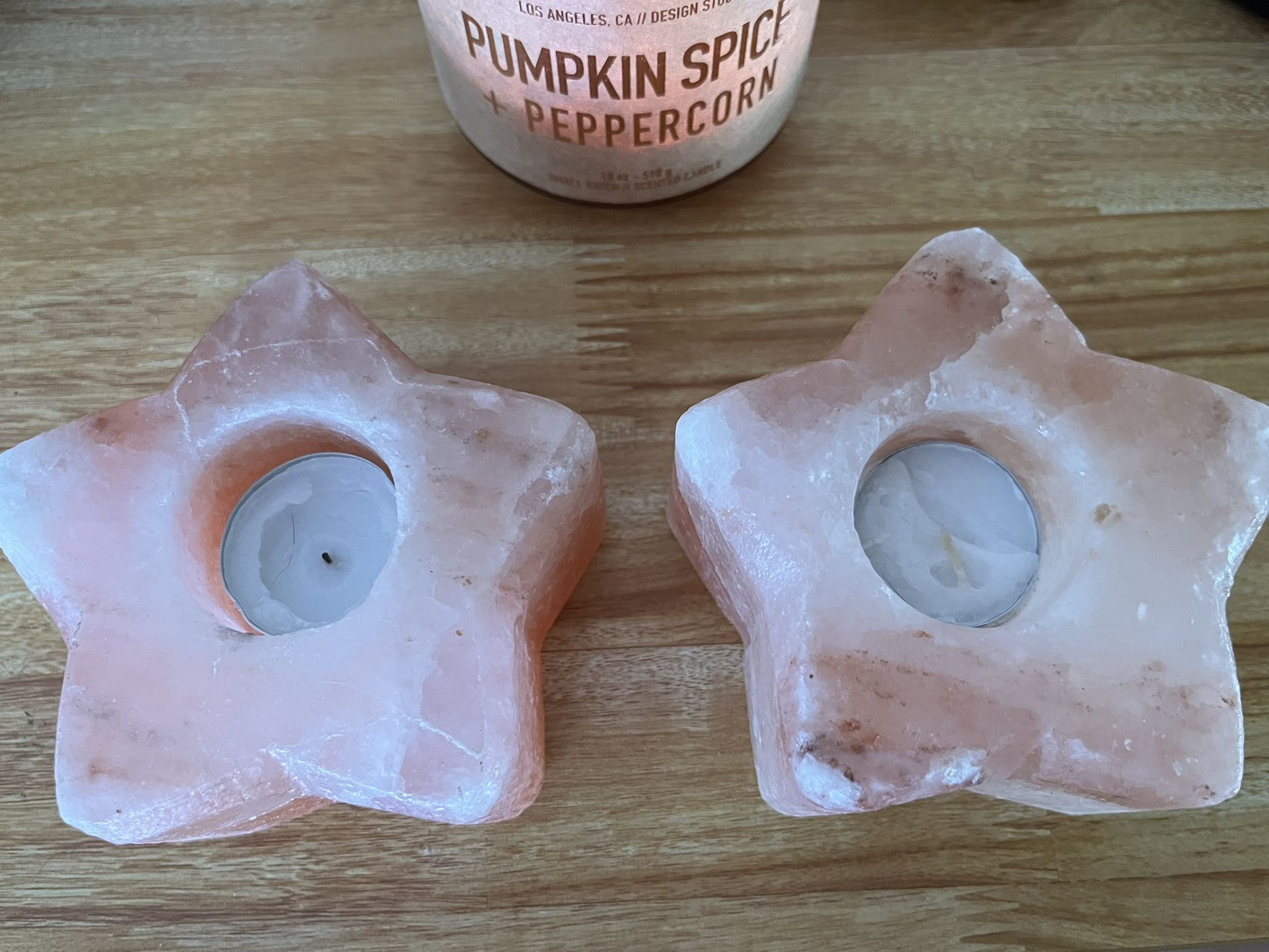 Himalayan Salt candle Holders.