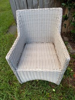 Hampton Bay single outdoor chair, off white