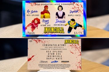 Invincible Quad Character Laser Signagraph Card 63/75