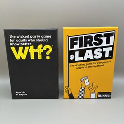 Adult Drinking Party Game Lot - First & Last + WTF?