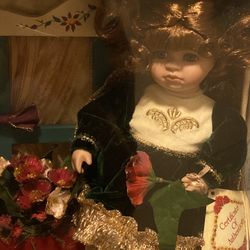 Collector's Choice Genuine Fine Bisque Porcelain Doll, Limited Edition , Rare New In Box ! 
