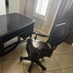 Wooden Desk And Chair