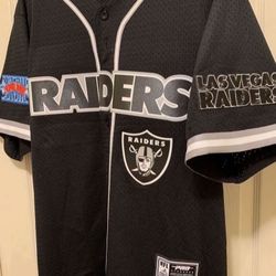 Raiders Button Up Jersey (Large)