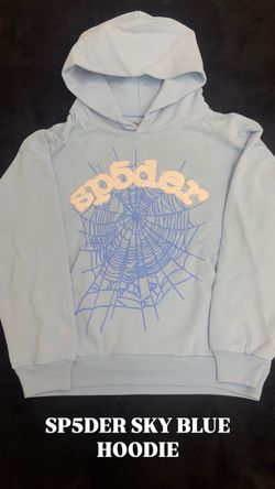 Sp5der Sky Blue Hoodie