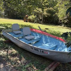 1969 Delhi V Jon Boat with 8hp Mercury