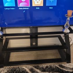 Black Glass TV stand