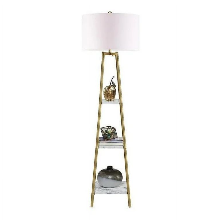 ROSEN GARDEN LT7047 Rosen Garden LT7047 Floor Lamp with Square Shelves - Gold