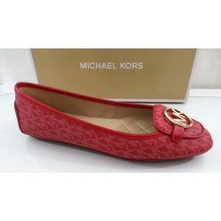 Michael Kors Crimson Red Moccasin Shoe 