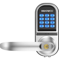 Smart Lock, Keyless Entry Keypad Door Lock Electronic Front Door APP Control with Keys, Remote Sharing, Send eKeys for Home, Hotel, Apartment, Left Ha