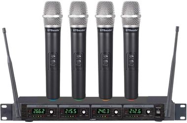 GTDaudio 4 Handheld Wireless Microphone Cordless mics System #2477Y R6