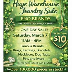 Name Brands Jewelry Sale- All items $10! Saturday 03/07 11-5pm