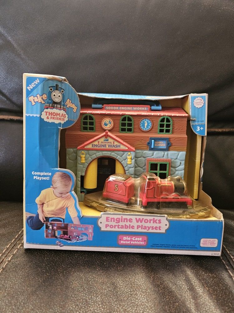 Thomas and Friends Tank Engine Train Take Along Works Wash Portable Toy Playset