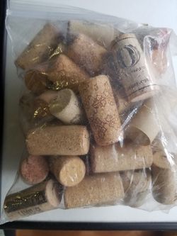 Bag of wine corks crafts and other