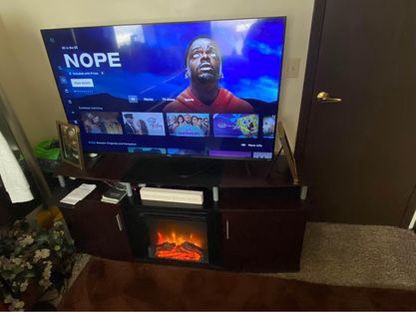 Electric Fireplace Tv Stand For Up To 70’  W/cabinets