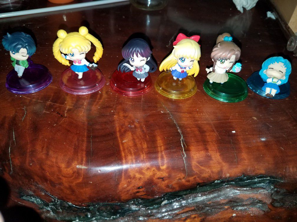 Sailor moon chibi figurines $20 for all