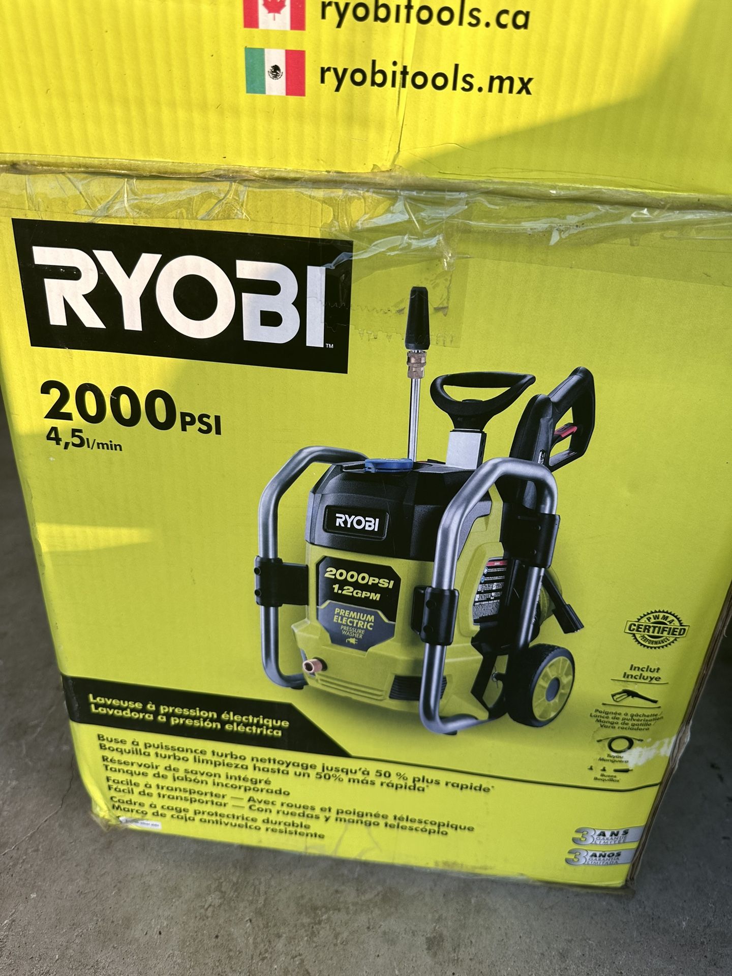 Ryobi Electric Pressure Washer 2000psi