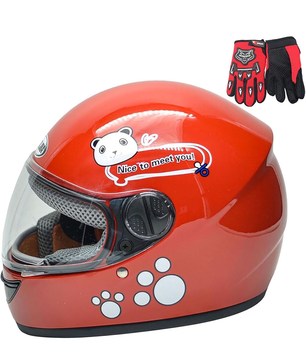 Kids Bike Helmet with Gloves