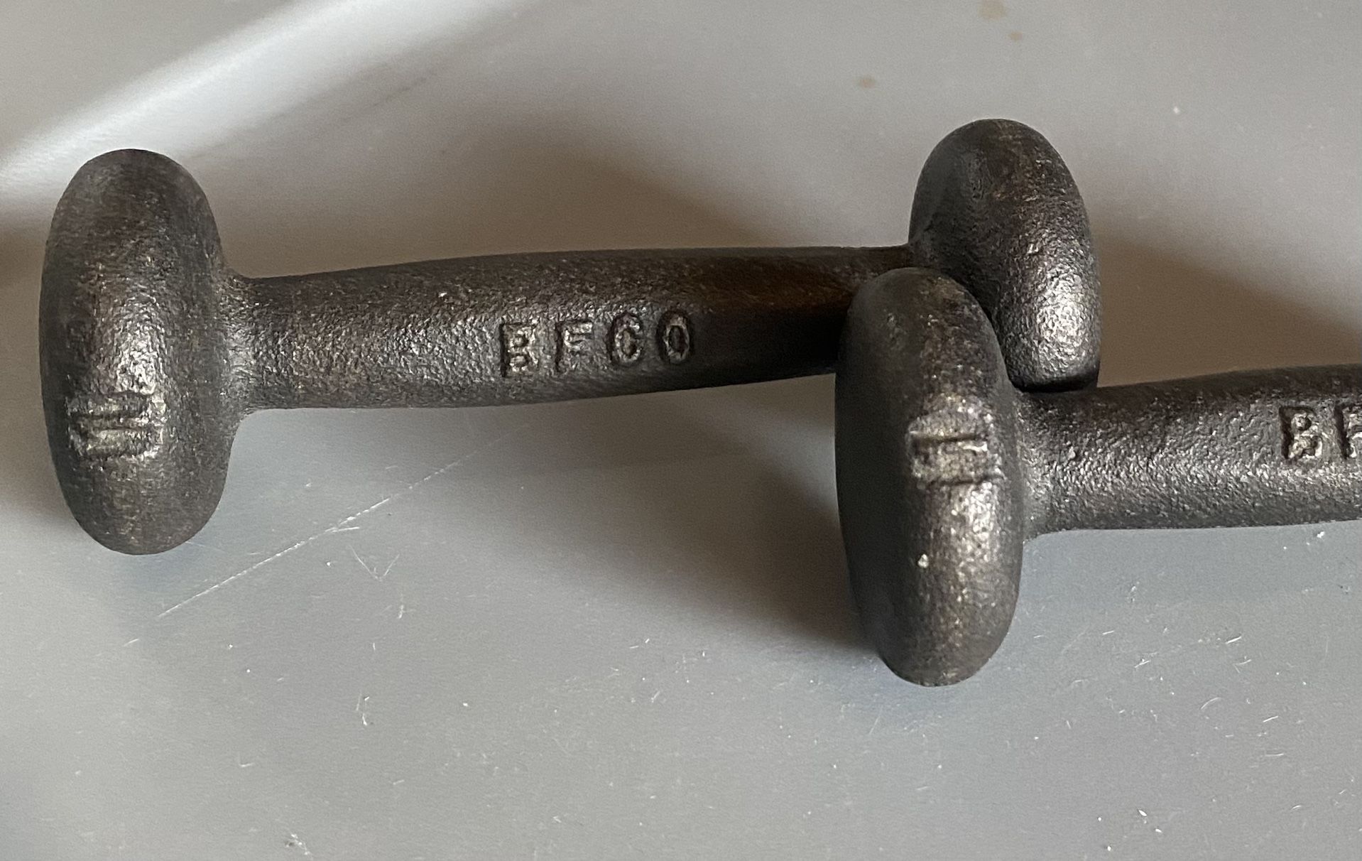 1950’s Cast Iron Dumbbells!