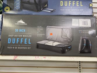 High sierra duffle and backpack