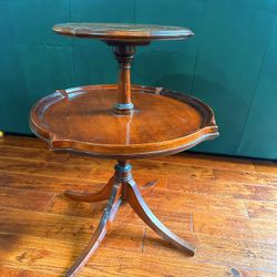 Solid Wood Vintage Corner Table, End Table
