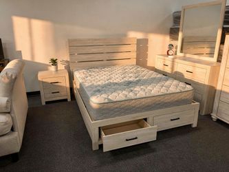 Mega Sale!! Queen/King Storage Bedroom Set - Cash & Financing