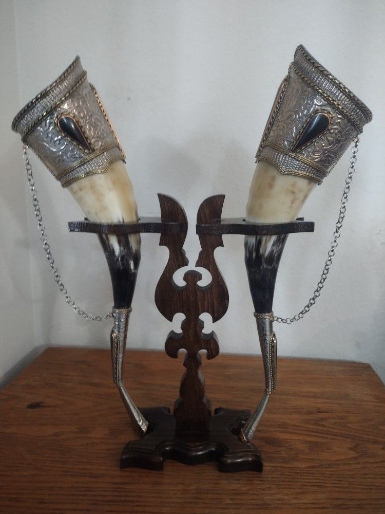 Handcrafted Georgian Drinking Cups With Silver Trim