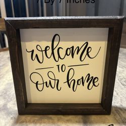 Home Decoration Wood Sign-“Welcome To Our Home”
