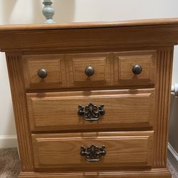 Solid Oak Night Stand X2