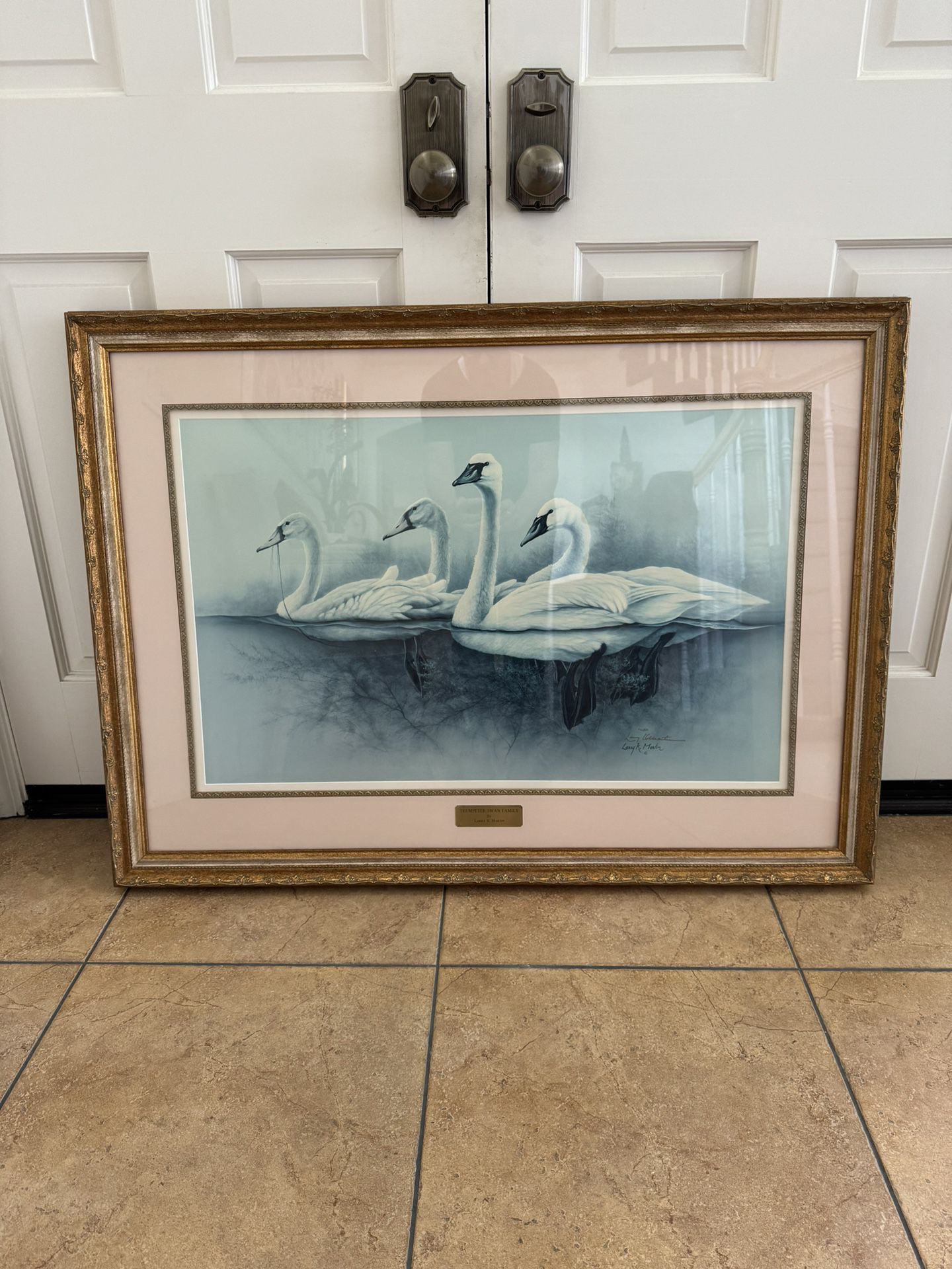 Larry K Martin Trumpeter Swan Family Signed And Numbered Print