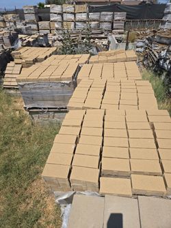 SURPLUS CONCRETE CEMENT BRICK PAVERS $330 EACH PALLET (~100 SQUARE FEET PER PALLET) 4"X9" PAVERS