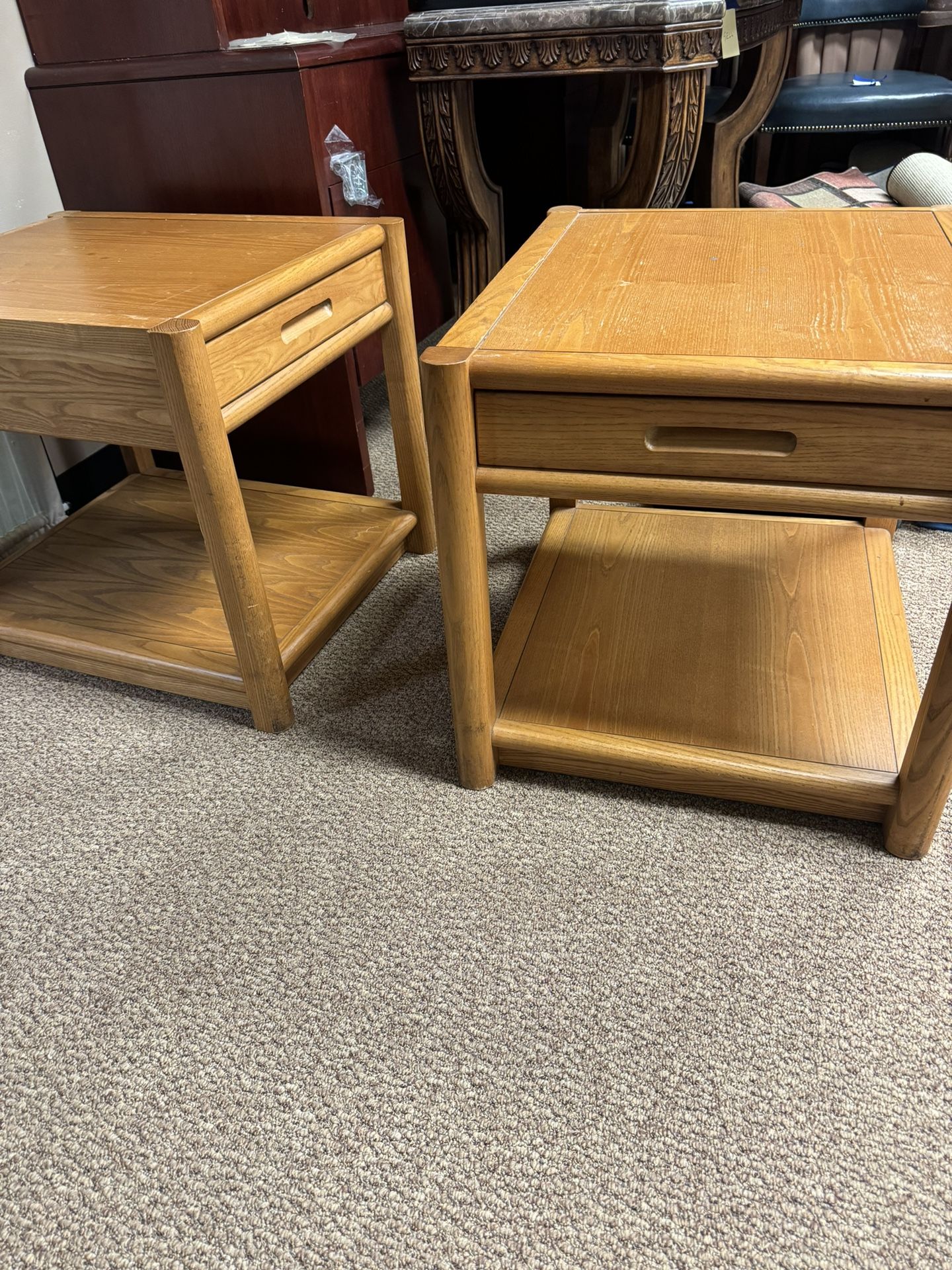 Pair Of End Tables/Night Stands With Drawers $20 CASH