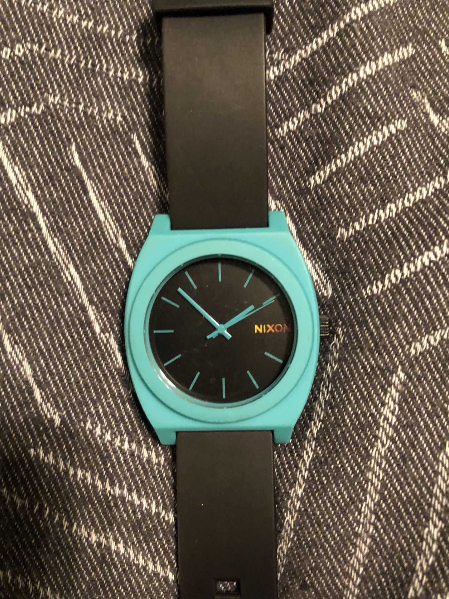 Nixon watch black and teal