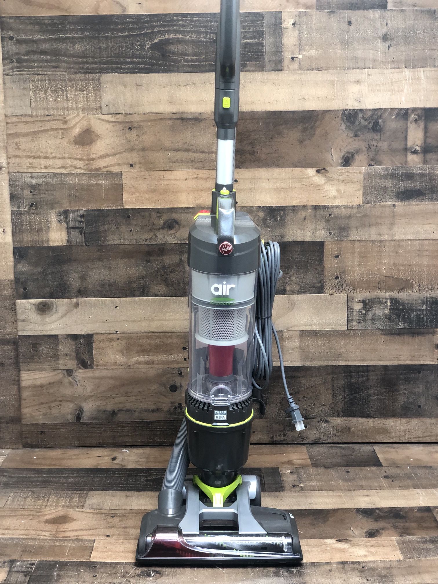 Hoover Windtunnel Air Steerable Bagless Upright Vacuum Cleaner, Lightweight, Corded, UH72400, Grey