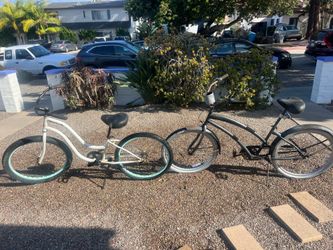2 beach cruiser bikes