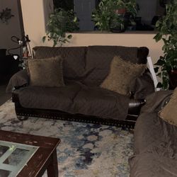 Used Brown Leather Couches 
