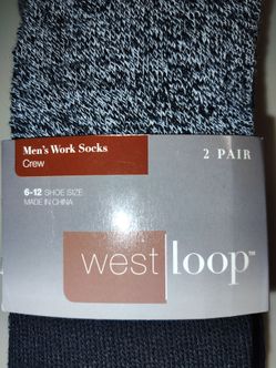 West Loop Men's Work Crew Socks 2 Pair