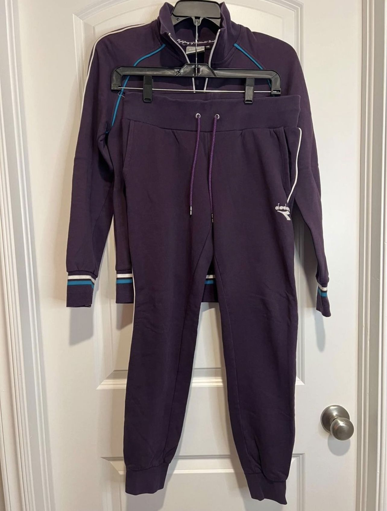 Diadora Sweatpants Jacket Set Women Ladies Size Xs