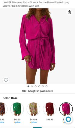 Pink Long Sleeve Dress