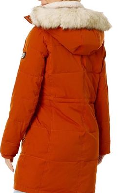 Puffer Jacket Snap Front Hooded Puffer jacket For Women. Size M. Color Sienna