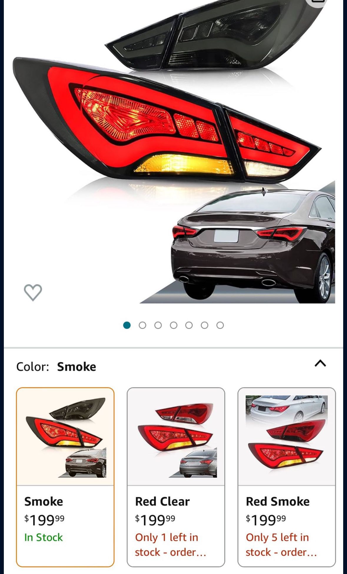 VLAND LED Tail lights for Hyundai Sonata 2011 2012 2013 2014(Only for US Version) (Smoke)