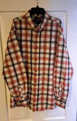 Architect Men's Long Sleeve Button Down Red/blk/Wht • Size L Pre•Owned